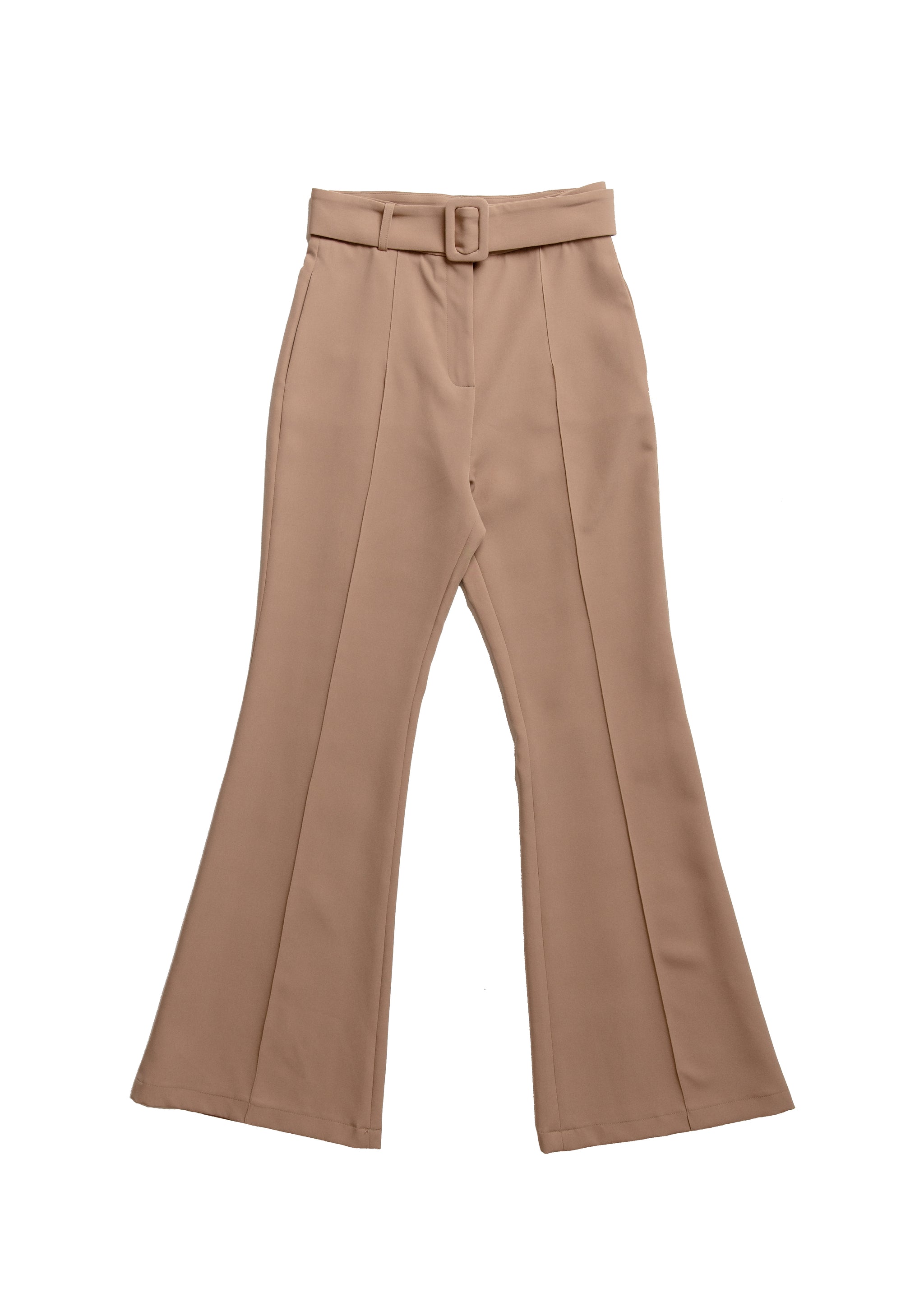 LAND OF N | High-Waisted Flared Pants (Beige) – Land of N